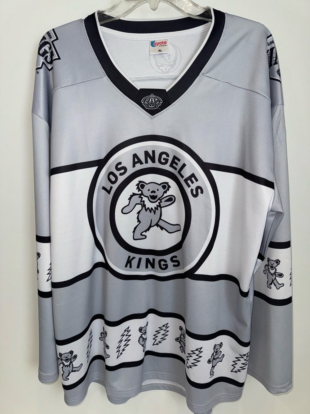 Los Angeles Kings x Grateful Dead Night Dancing Bears Hockey Jersey Adult Large